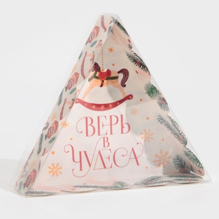 Box for confectionery products with PVC lid "Nutcracker", 18 x 18 x 4 cm, new year-4