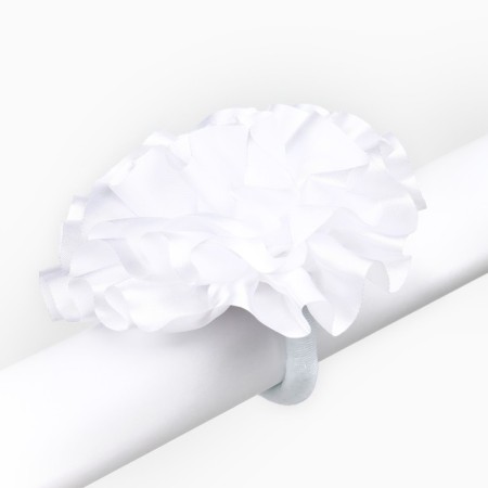 Outlet. Bant for hair on elastic band, white, 11 cm, princesses-5