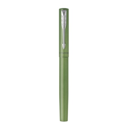 Pickle Parker Vector XL, green case, feather F, stainless steel, gift box.-4