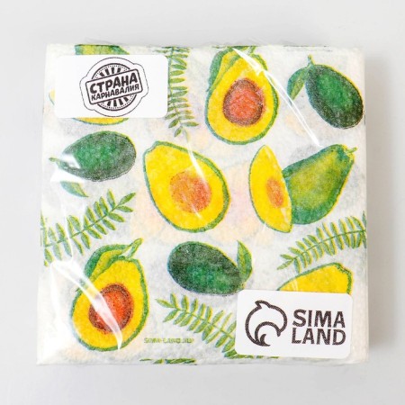 Paper Napkins "Juicy Avocado", 24x24 cm, 20 pcs-3