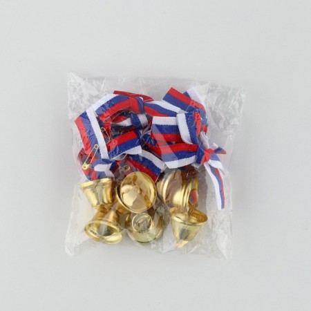A bell on a pin with a bow for graduation, tricolor, d = 2.6 cm-4
