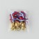 A bell on a pin with a bow for graduation, tricolor, d = 2.6 cm