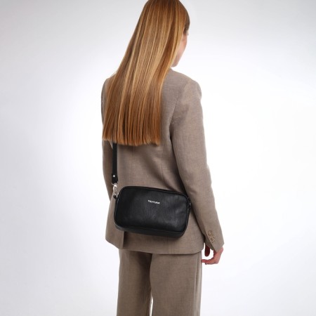 Women's bag over the shoulder Textura, small size, black color-9