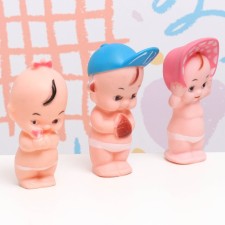 A set of toys - bathing foods in the “Pups” bathtub 3 pcs, rubber, 10 cm