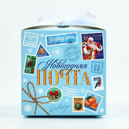Box a gift New Year's folding "New Year's Post", 12 x 12 x 12 cm, New Year-2