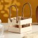 Wooden Kashpo 12 × 11 × 9 cm "odnushka light" rheck, handle rope, natural give beautifully