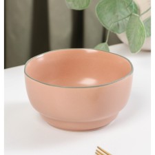 Ceramic “Cream” bowl, 300 ml, 11 × 5.5 cm, pink color