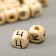 Wooden beads "Russian alphabet" 10x10 mm