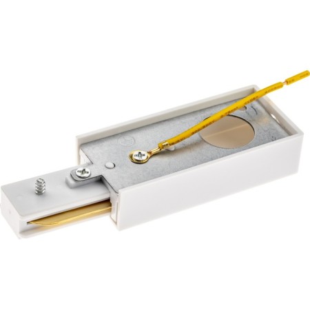 Power connector for the busbar, straight, artline, plastic/copper, white, 59755 5, ritter-2