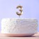 Candle for the cake, number "3", champagne.