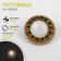 A button on the leg, d = 17 mm, the color of the gold/green/white matte