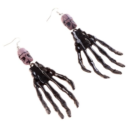 Carnival earrings "Skeleton", Mix colors-4