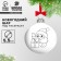 New Year's Christmas tree decoration for coloring "New Year! Santa Claus ", D = 5.5 cm