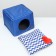 Transformer house square (zig-zag) 43 x 43 x 34 cm, blue
