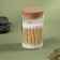 Organizer for storing cotton sticks, d 6.5 × 10 cm, the color is transparent/brown