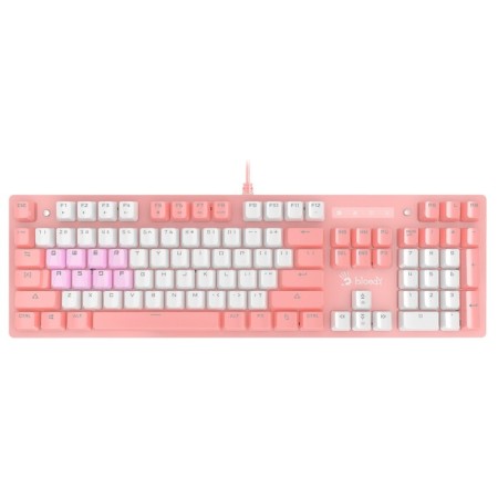 Keyboard A4Tech Bloody B800 Dual Color Mechanical Pink/White USB for Gamer Led