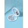 Folding mirror "stained glass", d = 7.3 cm, orange/blue color