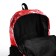 School backpack from textiles on lightning, 3 pockets, red