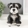 Figure "Mittel puppy" height 17 cm, width 11.5 cm, length 16.5 cm black and white