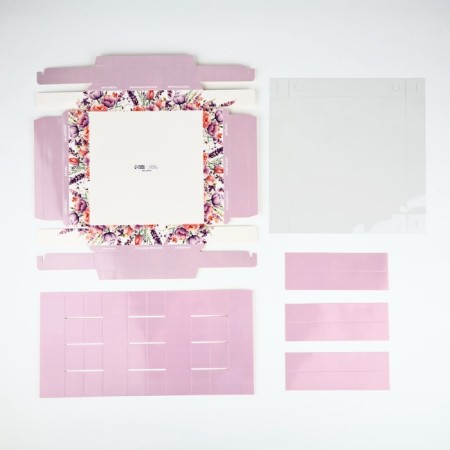 Box for 16 sweets with cells "Flowers", 19 x 19 x 3 cm-5