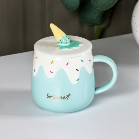 Ceramic mug "Delicate ice cream", 380 ml, color mix-5