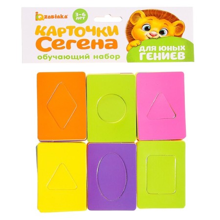 Educational set "Card Segen. Simple colors ", 18 cards, EVA material, according to the Montessori method-4