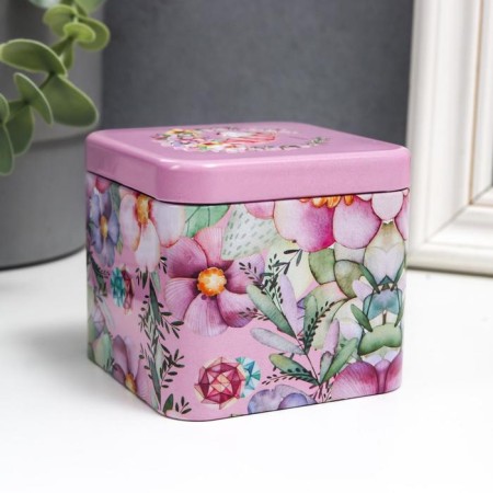 Casket Metal Square "Unicorn in colors" 6.7x7.5x7.5 cm-1