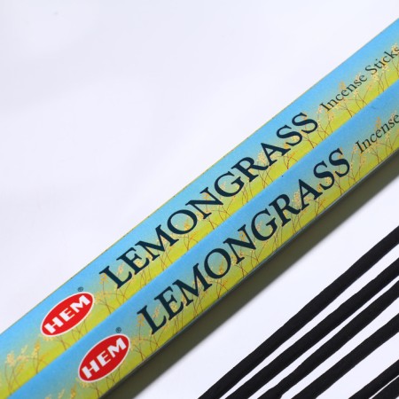Incense Hem "Lemon Grass. Limonnik", 20 wands in packaging, hexagon-1