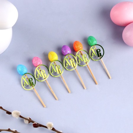 Decoration for the cake "Decor on a stick. HB ”, set 6 pcs.-2
