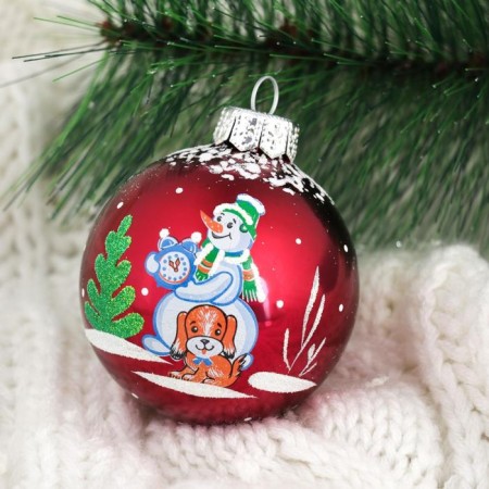 The ball "New Year" d-6 cm, mix-8