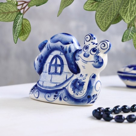 Souvenir "Snail with a house", 9 cm, gzhel-4