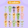 Puzzles - chains "from larger to smaller", blue tractor, 45 parts
