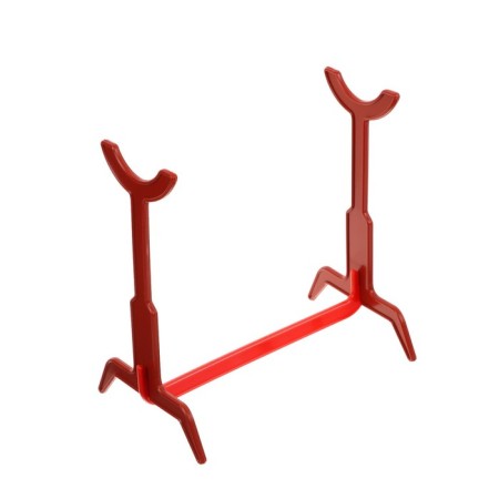 Stand for winter fishing rod, red color