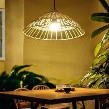Lamp ceiling from the rattan 