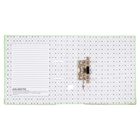 A4, 50 mm, calligrata registrar folder, PVC, embossing "flax", metal edging, pocket for a spine, assembled, pistachio, mix-3