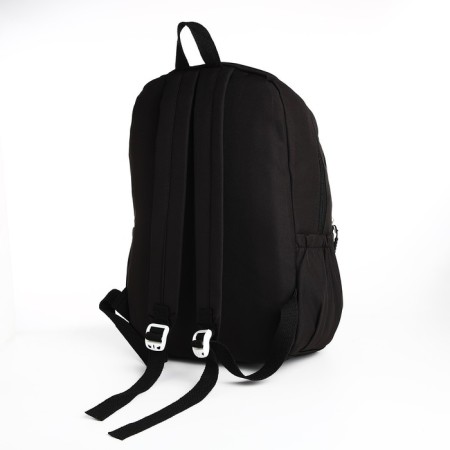 School backpack from textiles 2 department on lightning, 3 pockets, black color-3