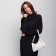 Women's dress, black color, one size (44-50)