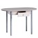 Oval table with an economy box, 1100x600x750, gray metallic/ash shimo bright