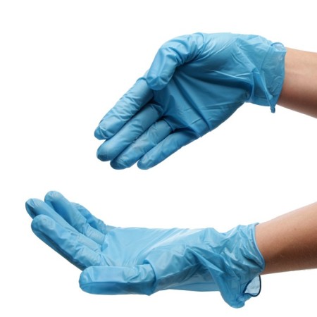 Nitro -vinyl gloves Benovy nitrovinyl are smooth, blue, m, 50 pairs in packaging-3