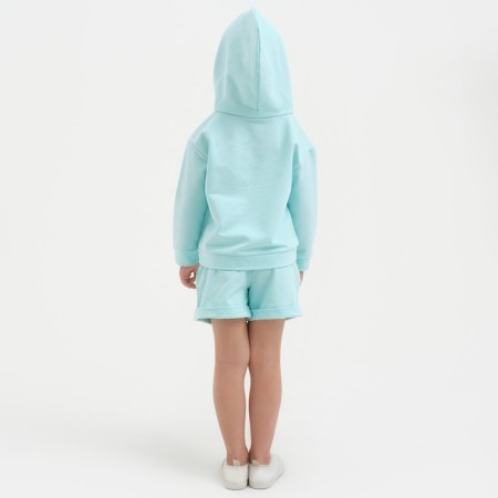 Костюм детский (толстовка, шорты) KAFTAN "Basic line", рост 122-128, цвет бирюзовый-2