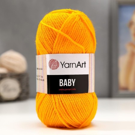 Baby yarn 100% acrylic 150m/50g (586 yellow)