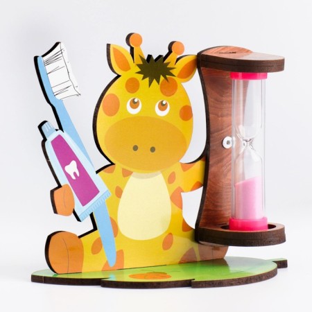 Sanding clock for brushing giraffes, timer 3 minutes-1