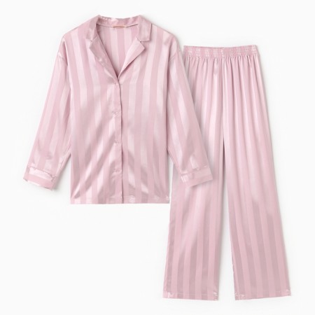 Female pajamas (shirt, trousers) KAFTAN "strip", powder, p.44-46-5