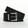 Women's belt, width 12 cm, metal buckle, black color