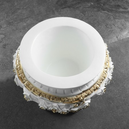 Vazon "Athena" 4.3l / 41x34x41cm, white gold-2