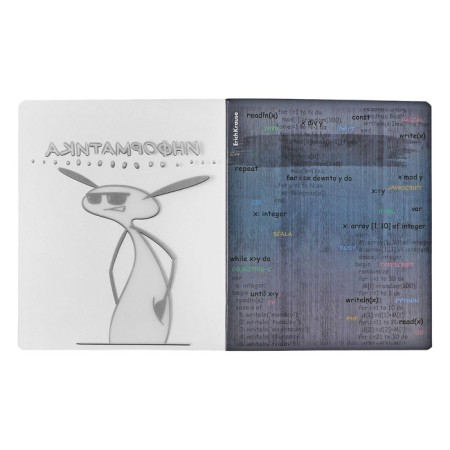 Subject notebook, 48 sheets, cage, computer science Erichkrause "Chubrik", plastic cover silk-screen covers, OFSET BELICT 100%, information block-2