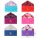Envelope for money, soft. Tach, 19x9 cm, mix, Minnie Mouse, Mickey Mouse, princesses