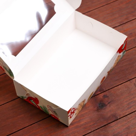 Folding box with the New Year Gifts window, 25 x 15 x 7 cm-3