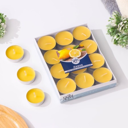 A set of tea candles aromatic "lemon", 24 pcs