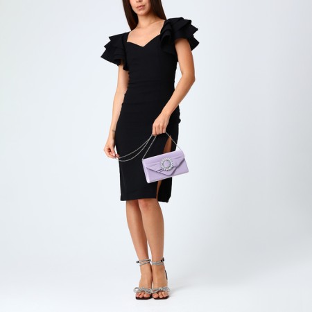 Female bag on a magnet, lilac color-7
